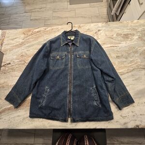 DKNY 90s Vintage Denim Jacket Zipper